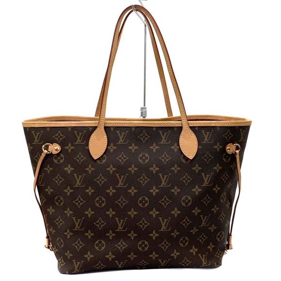 Louis Vuitton Tote Neverfull MM Canvas Bag Brown - Picture 1 of 9